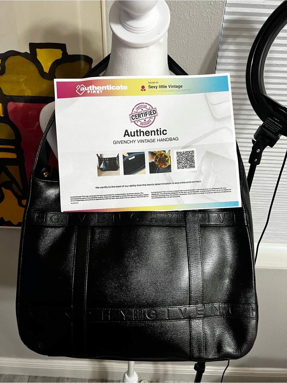 Authentic Vintage GIVENCHY Black
Leather Shoulder Bag - Picture 2 of 16